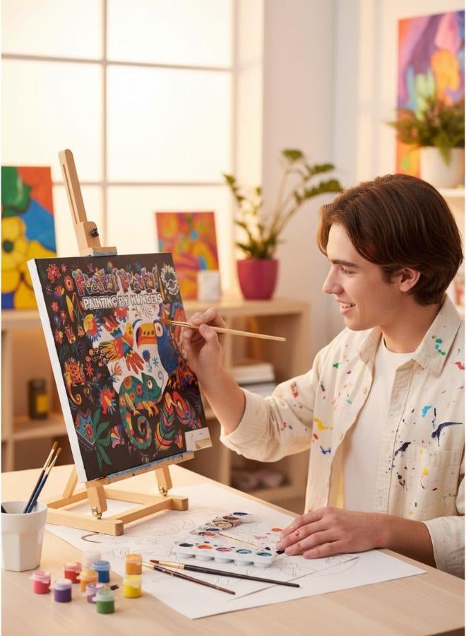 Clay Painting Canvas Mounted - Fiesta Fiesta