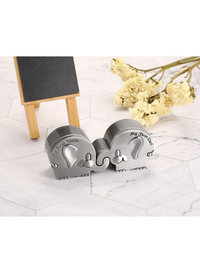 Mogoko Silver Tooth Holder Baby First Tooth And Curl Keepsake Box Set Teeth Fairy Containter Gift Boxes For Child Kids - Image 4
