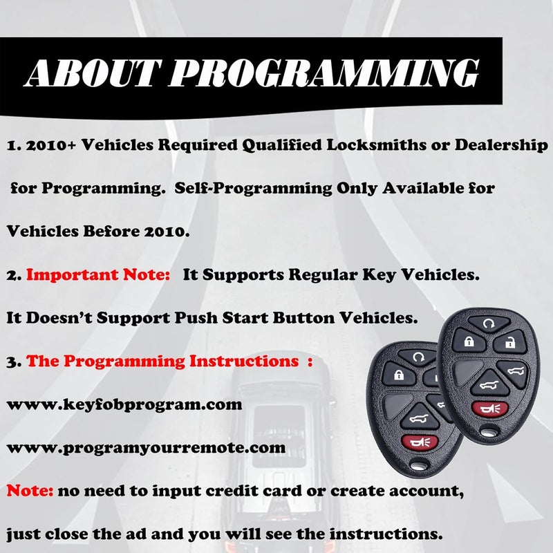 MechanMagic Key Fob Remote Replacement Fits for Chevy Tahoe Suburban GMC Yukon/Yukon XL Cadillac Escalade ESV/EXT 2007 2008 2009 2010 2011 2012 2013 2014 Keyless Entry Remote Start Control 22951510 - Image 5