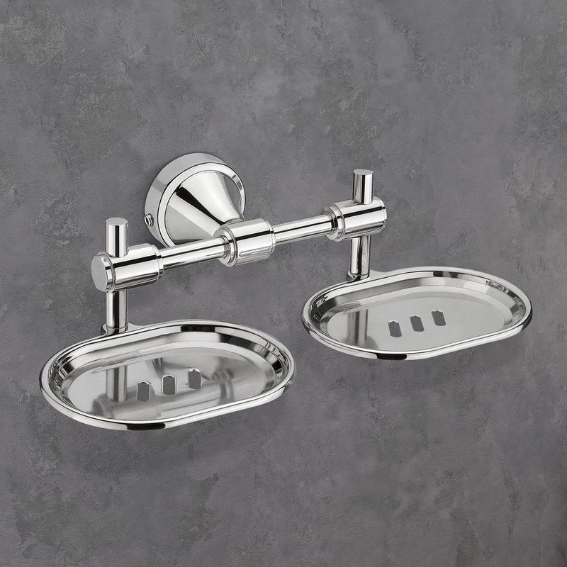 Primax Niko Stainless Steel 304 Grade Double Soap Holder for Bathroom/Soap Dish/Bathroom Soap Stand/Bathroom Accessories (Chrome) - Image 5