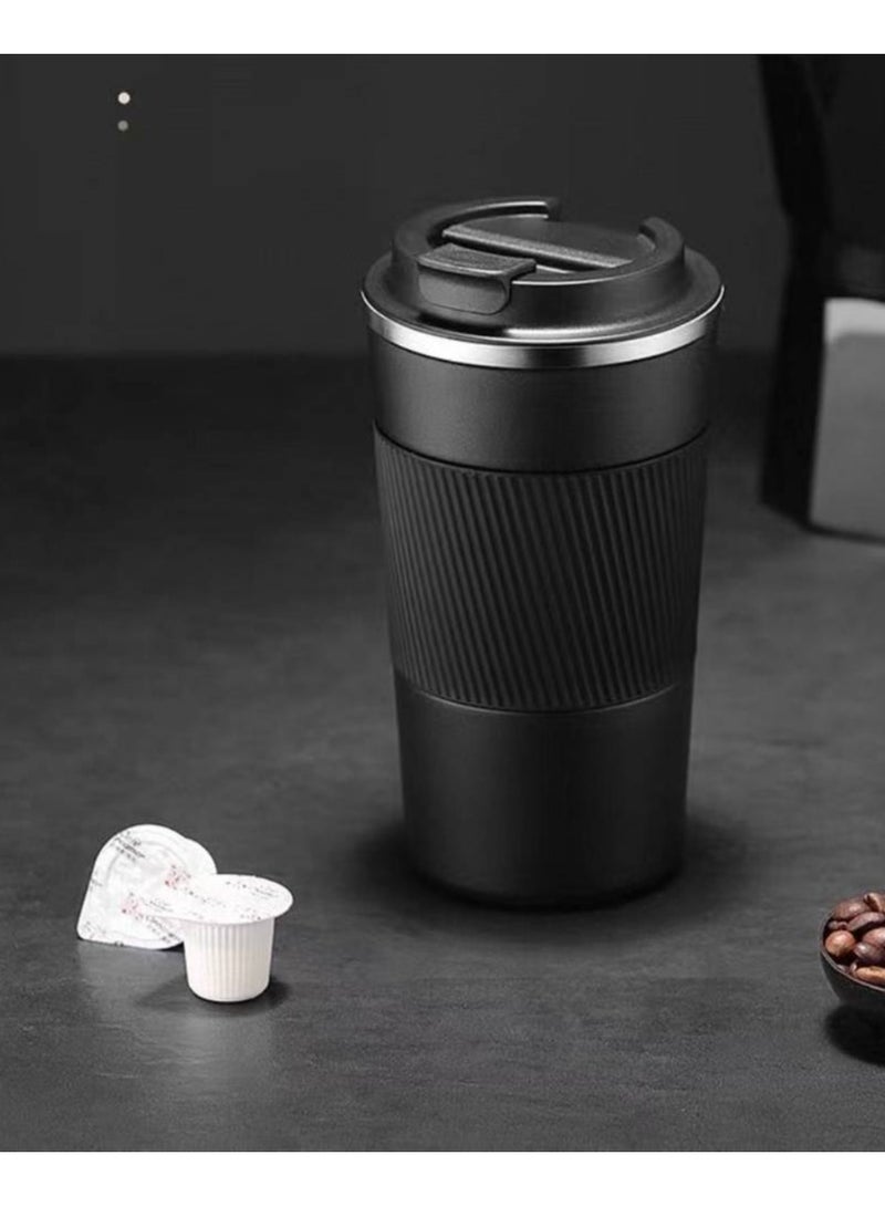 AROAQ 510ml Stainless Steel Coffee Cup Thermal Mug Non-slip Travel Car Insulated Bottle - Image 1