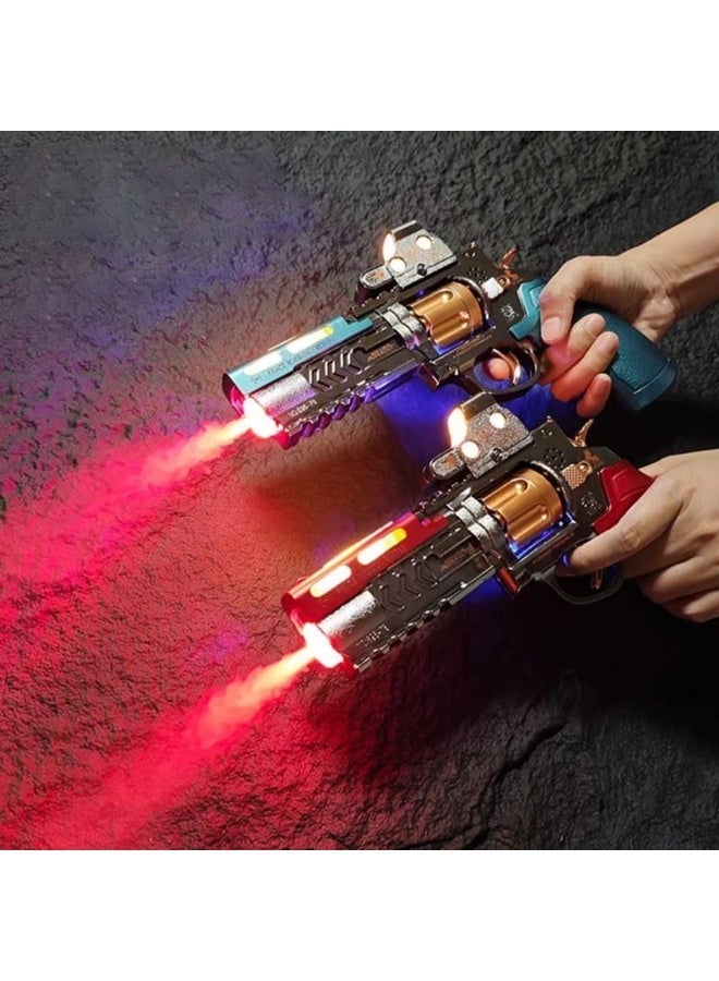 مسدس ألعاب للأطفال بإضاءة LED ومؤثرات صوتية مع دخان – مسدس ليزر إلكتروني بتصميم مستقبلي - Image 3