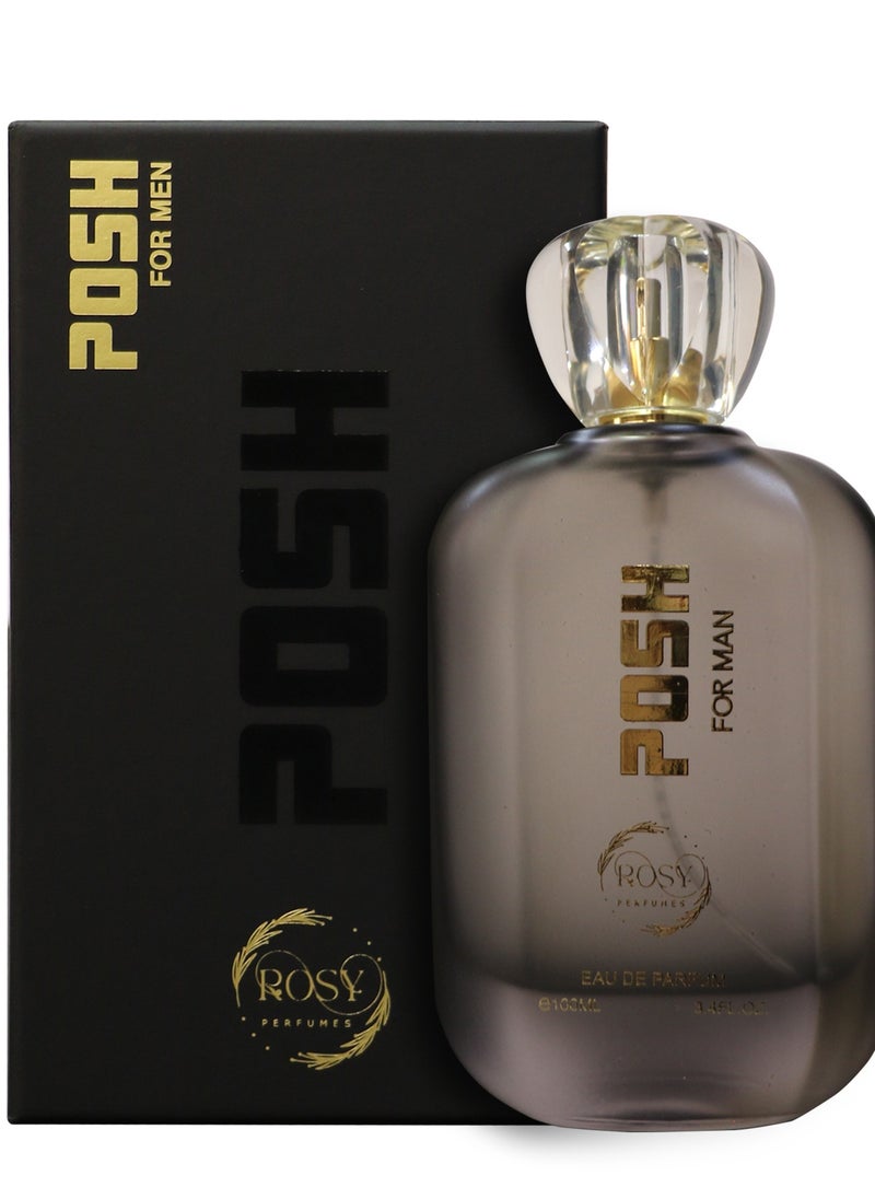 ROSY PERFUMES POSH Perfume for Men - 100ML | 24-Hour Long-Lasting Fragrance | Premium Men's Cologne  - Image 1