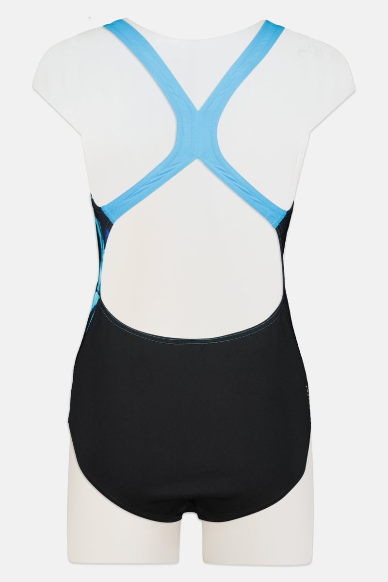 ZOGGS Women Graphic Print One Piece Swimsuit, Black - Image 3