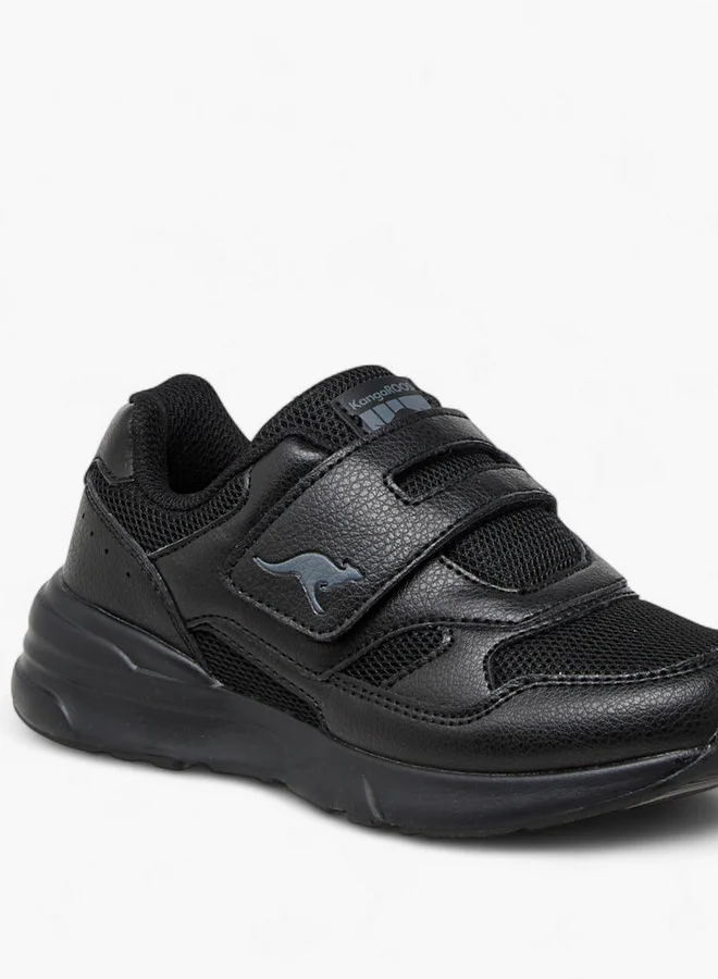 kangaROOS Girls Kids' Panelled School Shoes with Hook and Loop Closure