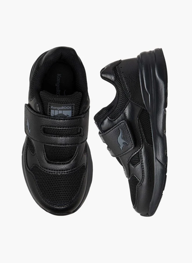 kangaROOS Girls Kids' Panelled School Shoes with Hook and Loop Closure