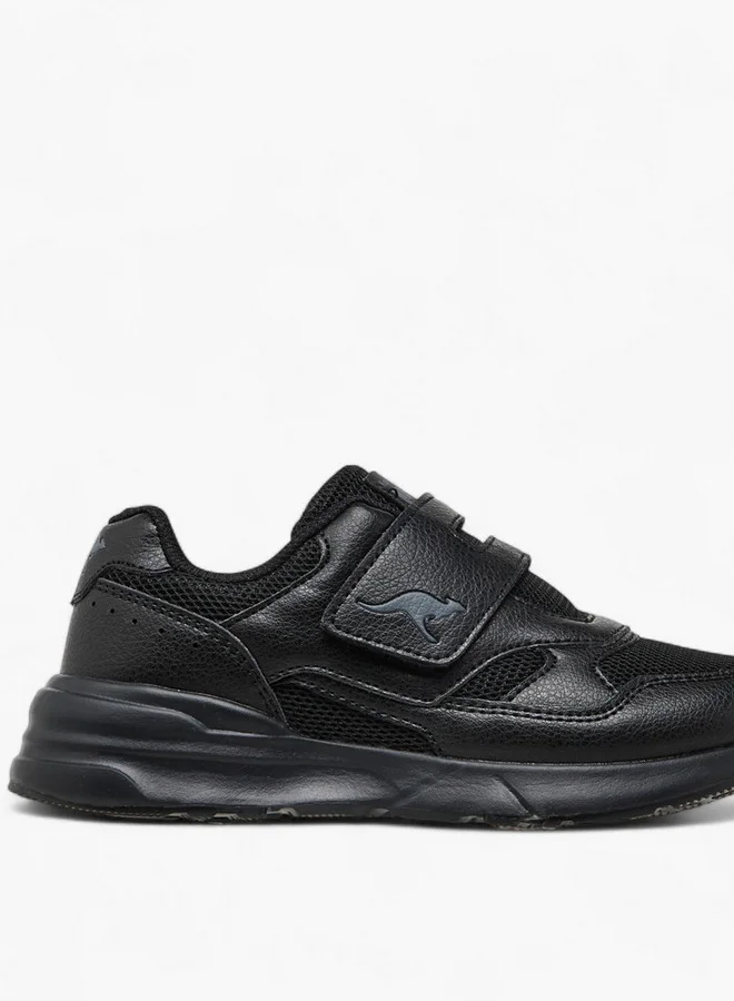 kangaROOS Girls Kids' Panelled School Shoes with Hook and Loop Closure