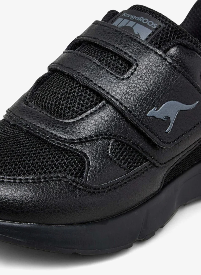 kangaROOS BLACK Girls Kids' Panelled School Shoes with Hook and Loop Closure for Women | Best Price UAE
