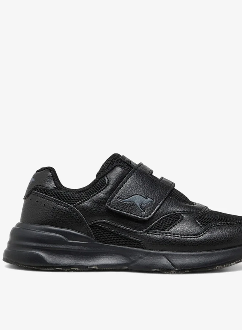 kangaROOS BLACK Girls Kids' Panelled School Shoes with Hook and Loop Closure for Women | Best Price UAE