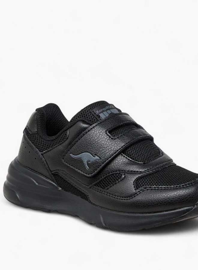 Kangaroos Kids' Panelled School Shoes With Hook And Loop Closure