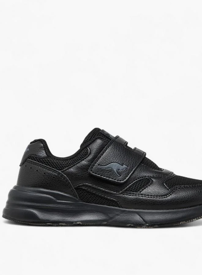 Kangaroos BLACK Kids' Panelled School Shoes With Hook And Loop Closure for Women | Best Price UAE