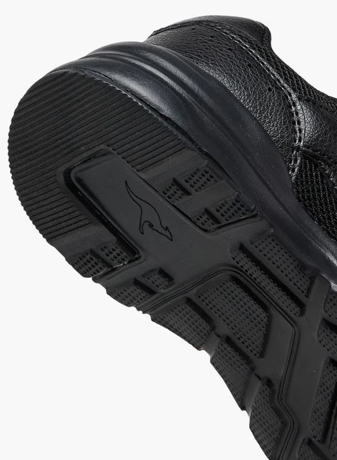 Kangaroos BLACK Kids' Panelled School Shoes With Hook And Loop Closure for Women | Best Price UAE