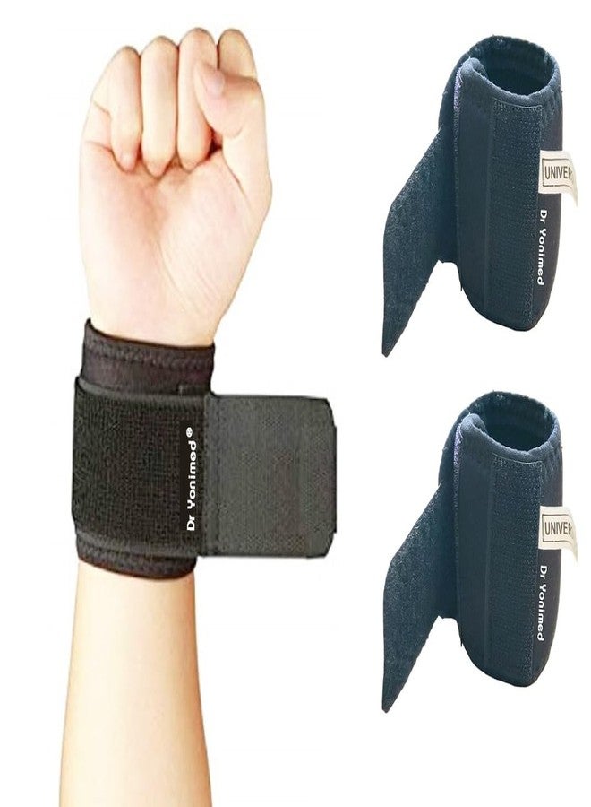 Dr Yonimed Wrist Supporter For Gym Wrist Band For Men & Women for Long Lasting Pain Relief & Stability Universal Size Wrist Brace for Workout, Gym & Pain Relief (1 Pair) - Image 1