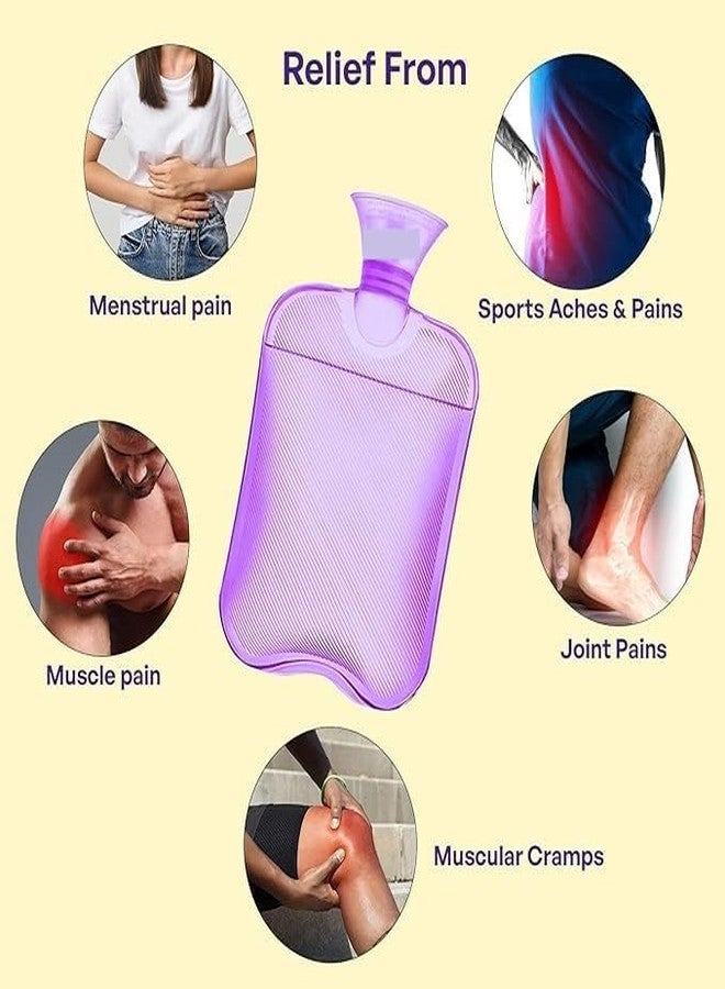 HEADLY Dr. Friend Transparent Leak-Proof Hot Water PVC Bag for Pain Relief Therapy Non-Electric Water Bag for Back Pain, Joint Pain, Abdominal Pain, Period Cramps (Pink) - Image 5