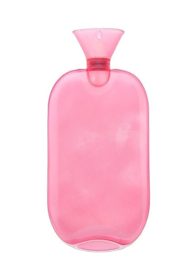 HEADLY Dr. Friend Transparent Leak-Proof Hot Water PVC Bag for Pain Relief Therapy Non-Electric Water Bag for Back Pain, Joint Pain, Abdominal Pain, Period Cramps (Pink) - Image 1