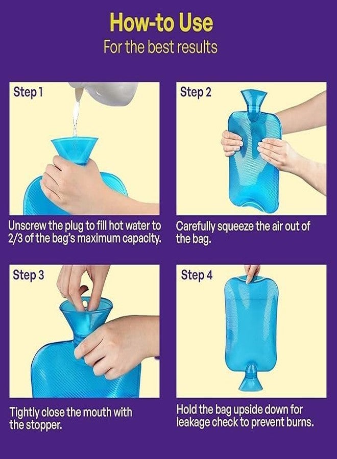 HEADLY Dr. Friend Transparent Leak-Proof Hot Water PVC Bag for Pain Relief Therapy Non-Electric Water Bag for Back Pain, Joint Pain, Abdominal Pain, Period Cramps (Pink) - Image 3