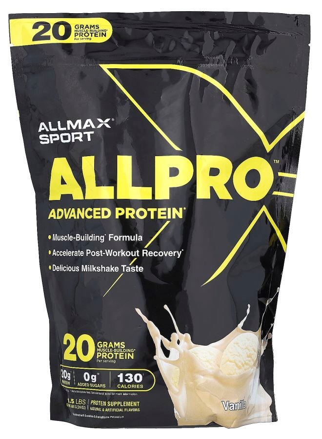 Allmax Sport ALLPRO™ Advanced Protein Vanilla 1.5 lbs (680 g)