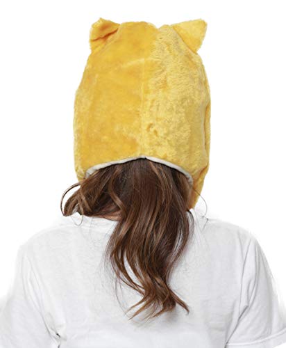 SAZAC Shiba Inu Dog Fluffy Beanie Cap Soft Warm Winter Head wear Yellow - Image 3