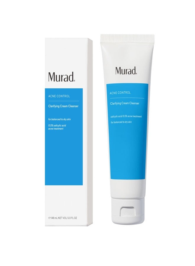 Murad Clarifying Cream Cleanser - Gentle Salicylic Acid Face Wash for Acne-Prone and Sensitive Skin, Treats and Prevents Breakouts and Calms Irritation with Extra Hydration - 5 Fl Oz - Image 1