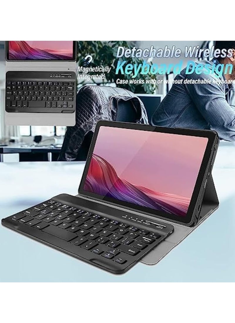 General - Keyboard Case Compatible with Lenovo Tab M9 2023 Release 9.0" Tablet (TB-310FU/TB-310XU), Slim PU Stand Cover with Magnetically Detachable Wireless Bluetooth Keyboard - Image 1