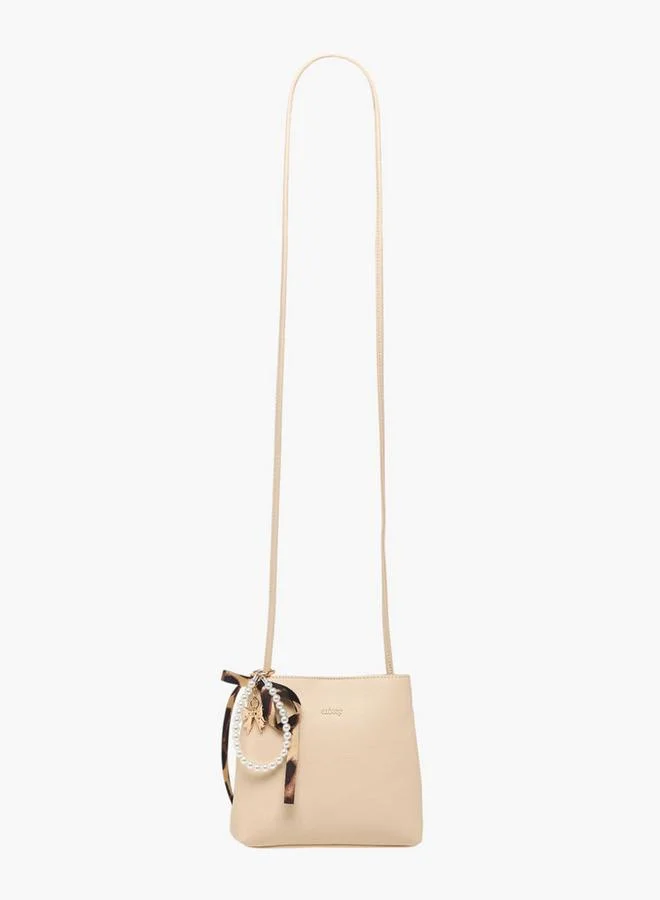 MISSY Charm Accent Crossbody Bag with Strap Handle