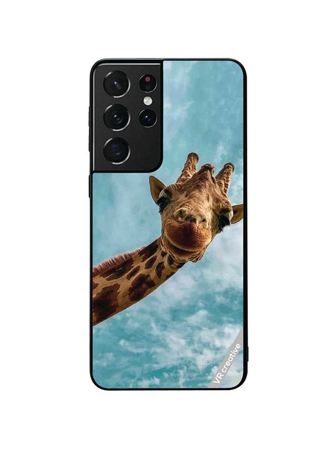 VR CREATIVE Protective Case Cover For Samsung Galaxy S21 Ultra 5G Giraffe Design Multicolour - Image 1