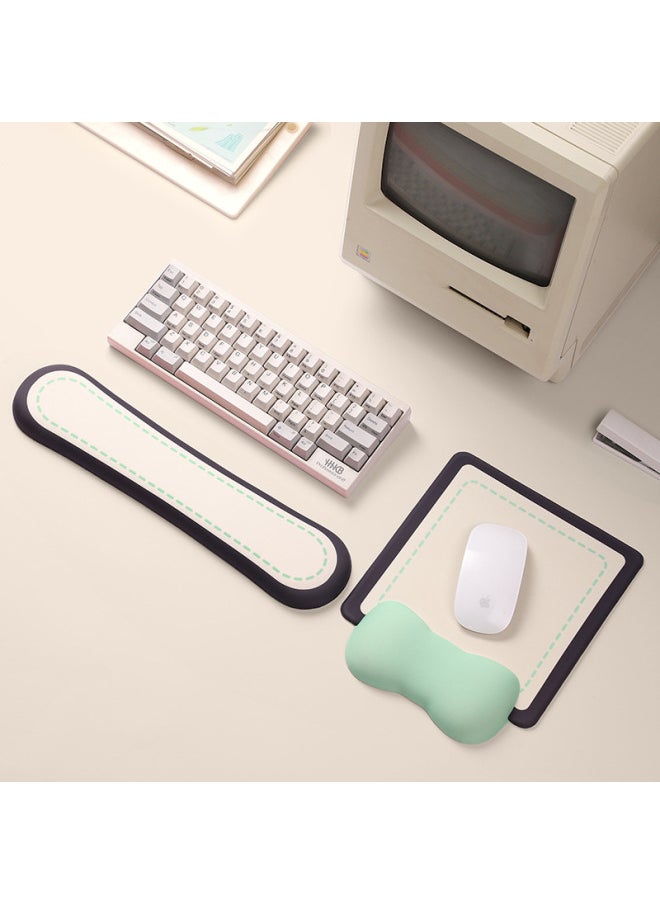 Generic - Little Bear Hall Silicone Wrist Pad Mouse Pad Memory Foam Keyboard Hand Holder Cute Office Bowl Holder Palm Support Wrist Pad-Pattern:Mouse Pad Bright Yellow - Image 1