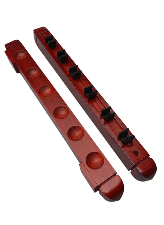 Loquat Six Billiard Cue Wall Rack  - Image 1