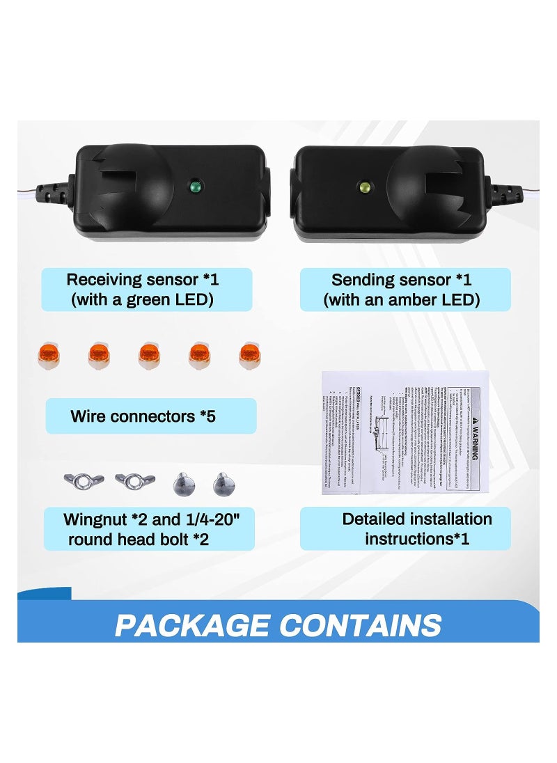 Generic - Garage Safety Sensor Kit for Liftmaster Sears Chamberlain Craftsman Compatible with 1997-Current Models 2 Sensors Included - Image 1