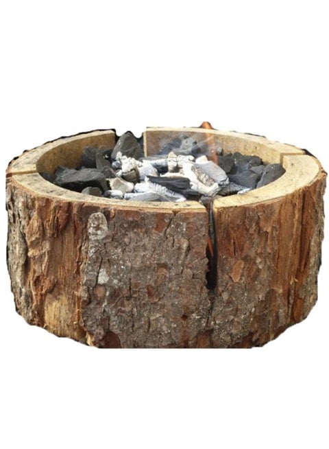 Biodegradable Charcoal Grill with Wood and Wick - Natural Lump Charcoal, Green Grilling, Wooden Charcoal Grill, and Eco-friendly Barbecue