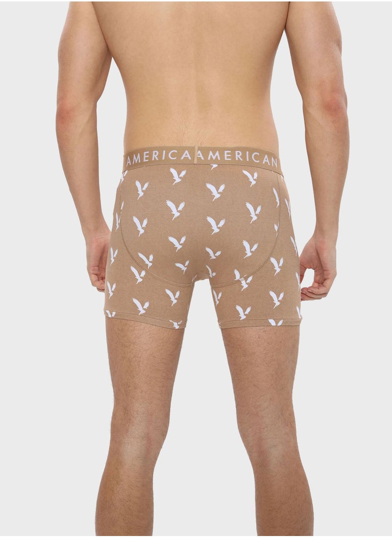American Eagle - 3 Pack Logo Band Trunks - Image 1