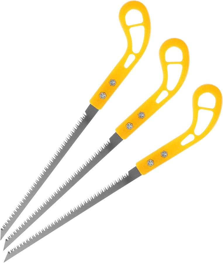 3 Pcs Mini Hand Saw Set Lightweight Woodworking Tool For Camping Gardening - Image 1