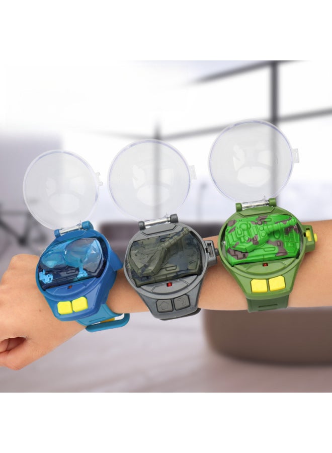 Electric Watch Remote Control Car Mini Tank Dinosaur Racing USB Charging 3 Children 4 Toys Wholesale-Color:Watch Remote Control Alloy Dinosaur Car 【USB Charging】 Green To Send The Battery - Image 2