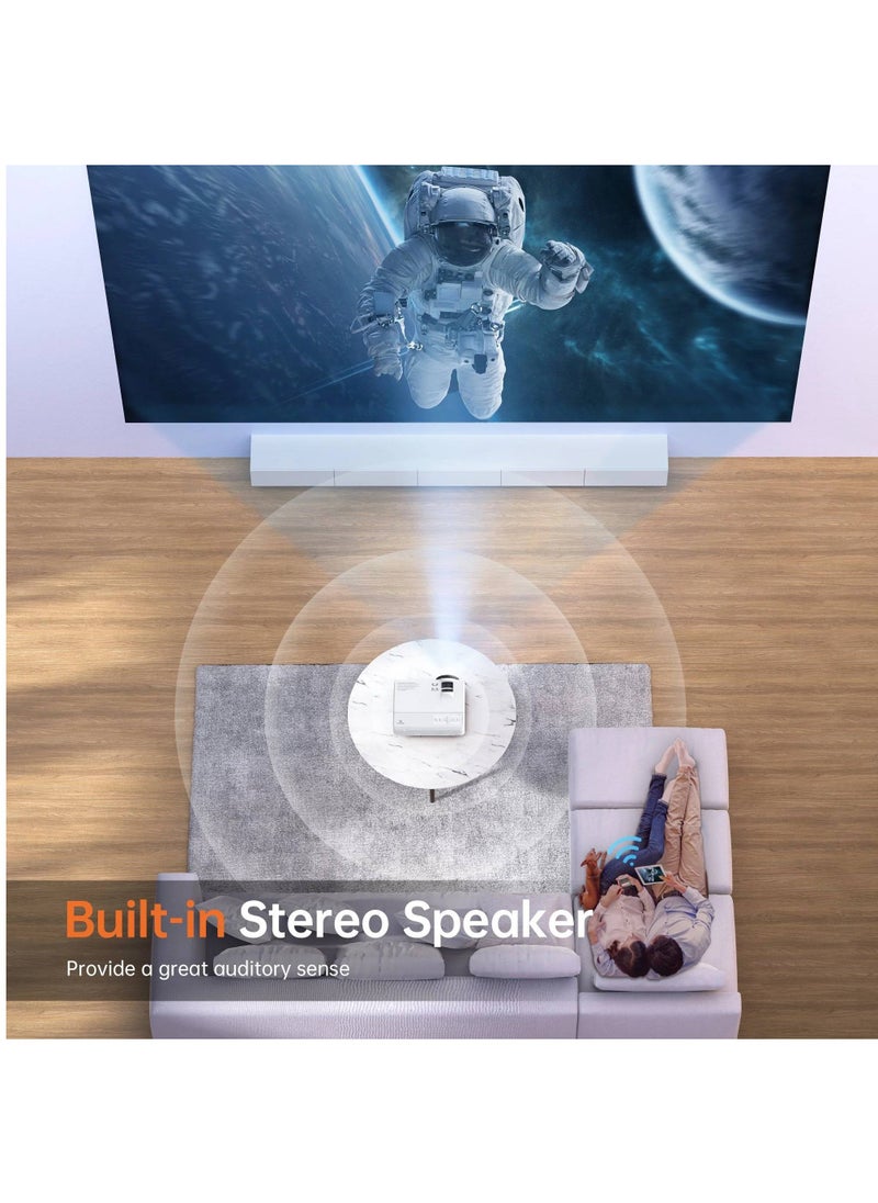 vankyo - LEISURE 3 Mini Projector, Full HD 1080P and 170'' Display, 2400 Lux Portable Movie Projector LCD TFT with 20,000 Hours Light Life, Compatible with TV Stick, PS4, HDMI, VGA, TF, AV and USB - Image 1