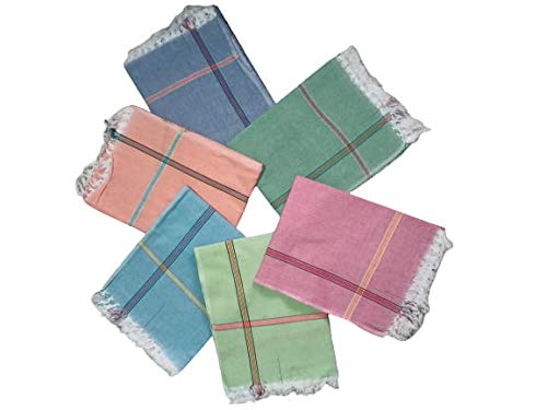 bath towels Khadi Cotton bath towels Manufactured SIRCILLA 36 * 72 inches (Pack of 3). Pure Cotton Multi Colour Towels Suitable for All Men and womenLARGE Size - Image 2