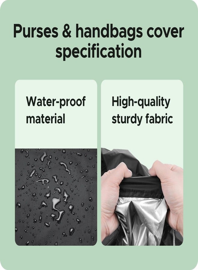 Encasify Handbag & Purse Covers - Pack of 2 Scratch-Proof Polyester Dust Bags for Handbags, Purses, and Shoes with Drawstring Closure - Black (BLACK, 19.6 × 15.7 in) - Image 4
