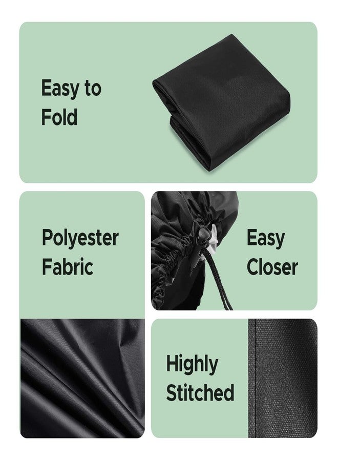 Encasify Handbag & Purse Covers - Pack of 2 Scratch-Proof Polyester Dust Bags for Handbags, Purses, and Shoes with Drawstring Closure - Black (BLACK, 19.6 × 15.7 in) - Image 5
