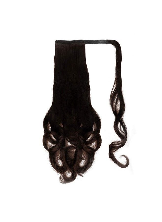 Paradise - Curly Wrap Around Ponytail Hair Extensions For Women And Girls Dark Brown - Image 1