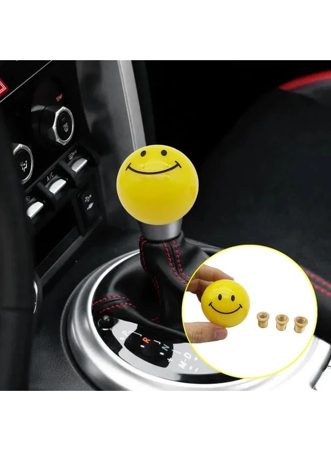 مقبض ناقل الحركة الأصفر على طراز سباقات JDM، بتصميم كروي مريح، مناسب لمعظم السيارات - Image 1