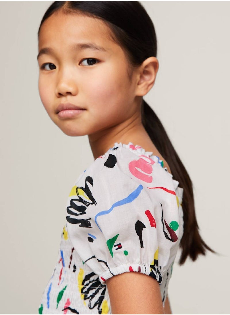 TOMMY HILFIGER Printed Cotton Dress  - Image 5