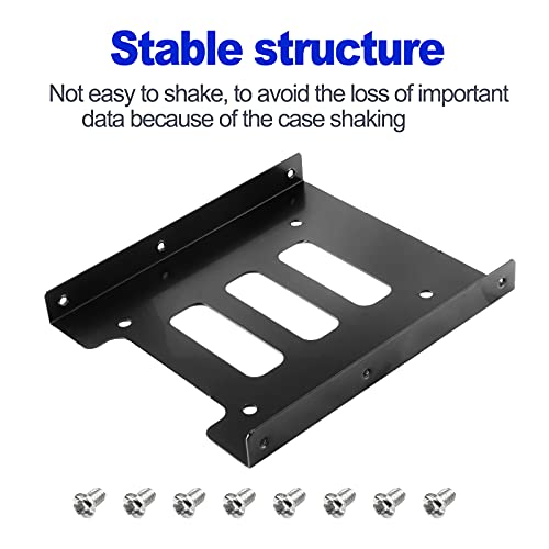suiwotin 4PCS SSD Bracket 2.5 to 3.5 Adapter, SSD HDD Hard Disk Drive Bays Holder, SSD Mounting Bracket Kit Metal Mounting Bracket Adapter with Screwdriver and Screws - Image 5