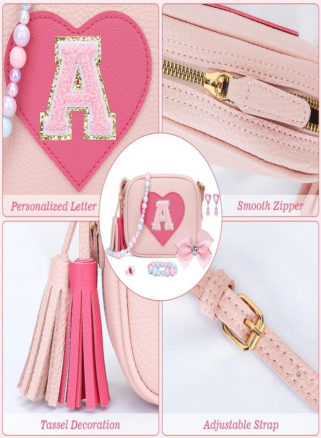 KKXIU Gifts For 3 4 5 6 7 8 Year Old Girls Dress Up Jewelry Kids Toys Toddler Purse Heart Little Girl Bag (A, Pink) - Image 5