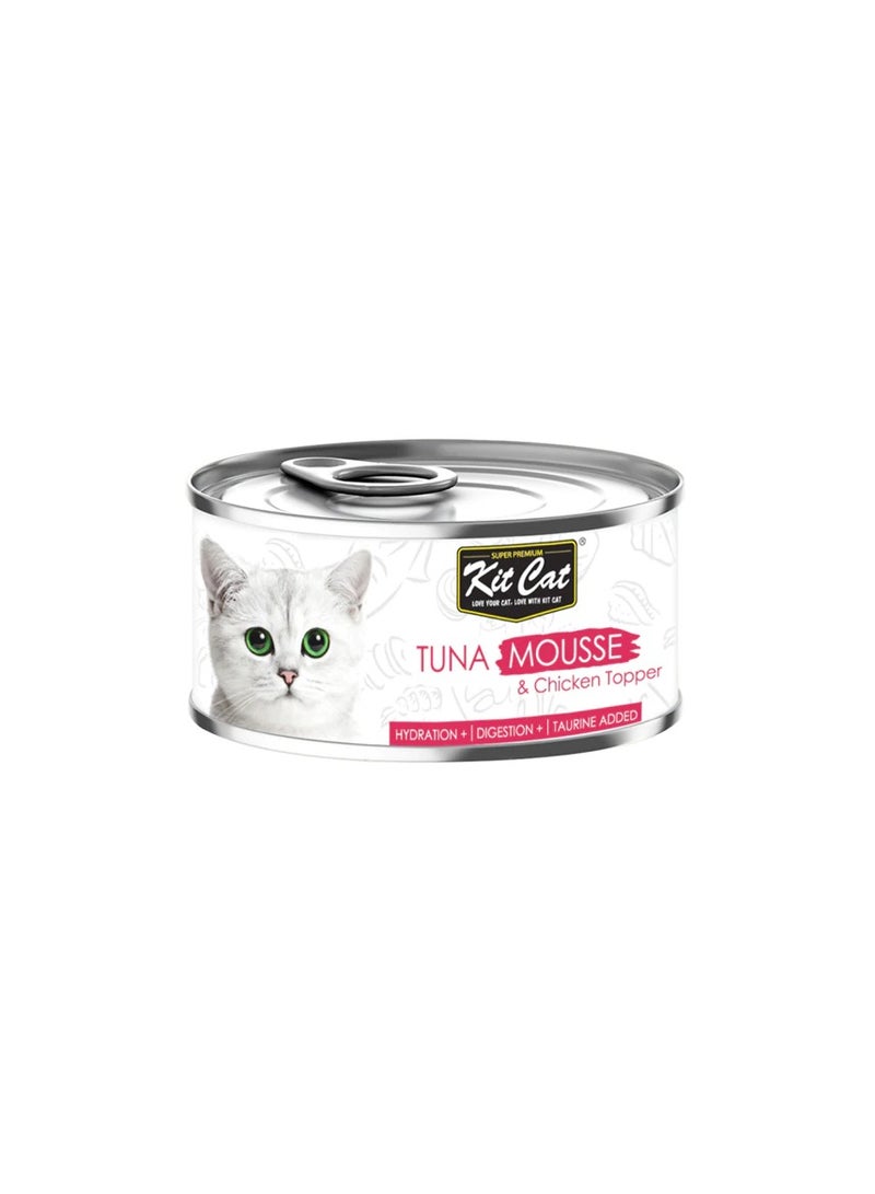 Kit Cat Tuna Mousse With Chicken Toppers Wet Cat Food - Image 3