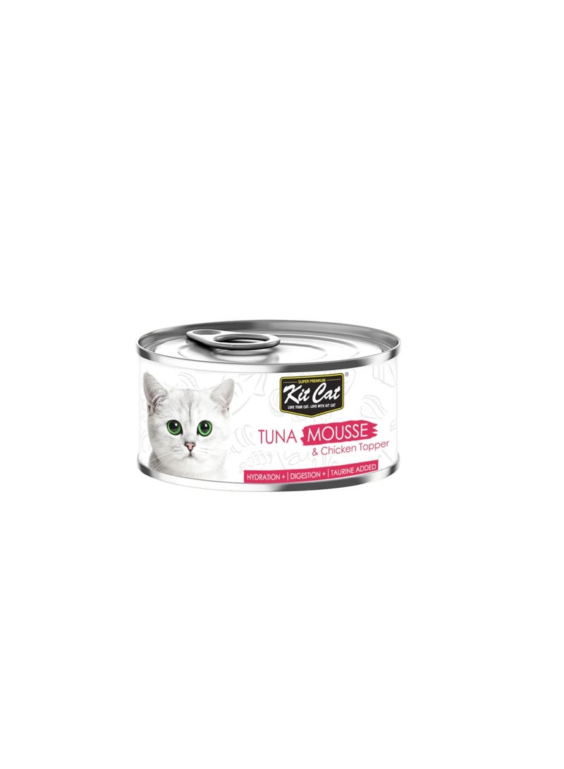 Kit Cat Tuna Mousse With Chicken Toppers Wet Cat Food - Image 2