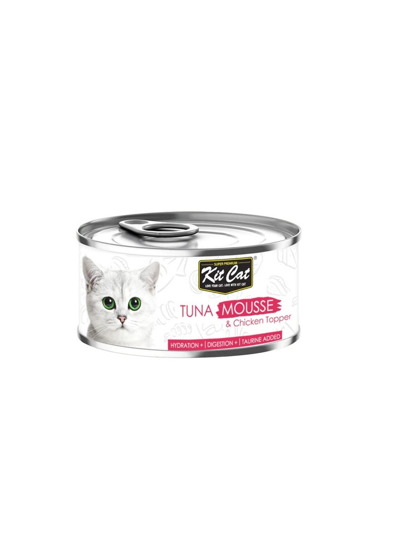 Kit Cat Tuna Mousse With Chicken Toppers Wet Cat Food - Image 1
