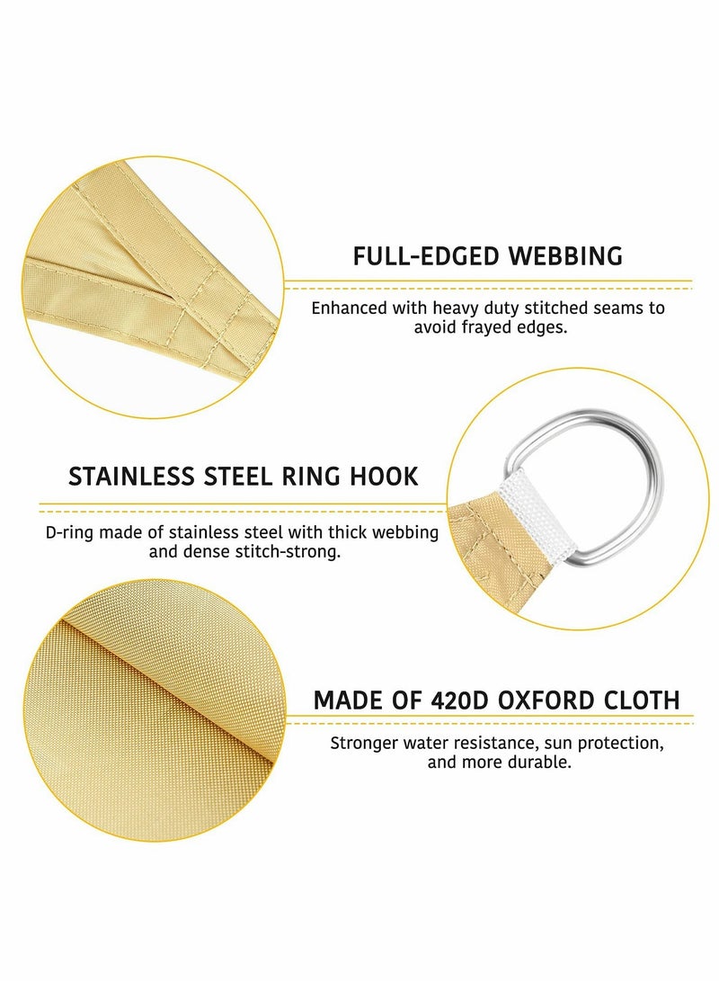 Barakah Sun Shade Sail, Waterproof Outdoor Rectangle Shade Canopy UV Block Awning, Sunrays Block Awning for Patio, Carport, Backyard, Garden and More (96"*118") - Image 2