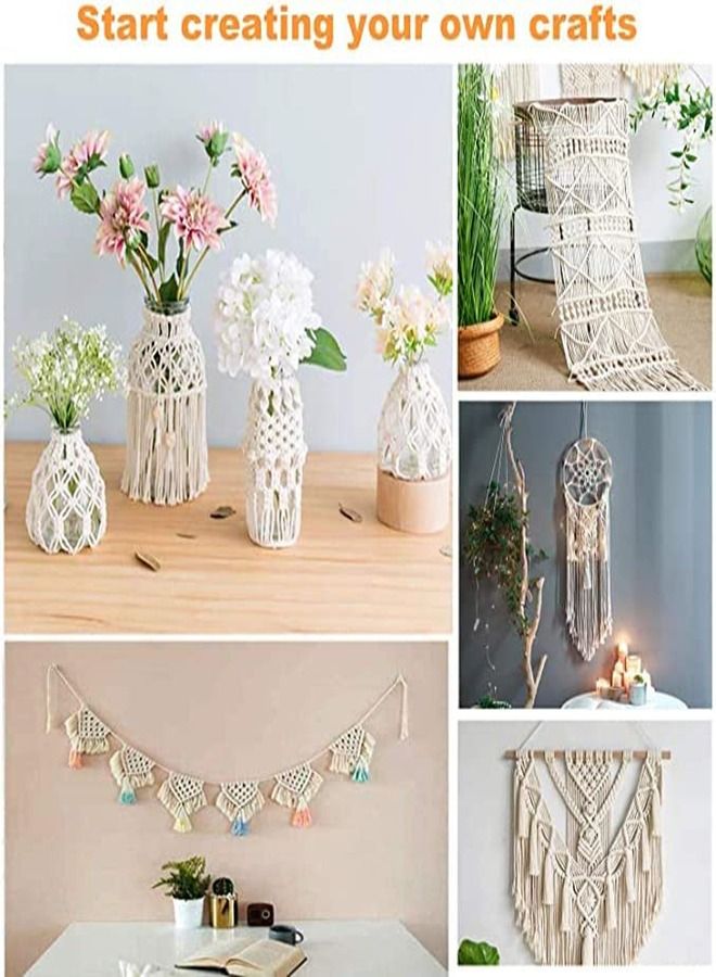 كاست ويف حبل قطني ، حبل مكرامي طبيعي 4 مم × 100 م ، للزينة الحرفية DIY ، سلسلة تغليف أغذية المطبخ ، شماعات نباتات معلقة على الحائط ، تطبيقات البستنة ، سجق صنع اللحوم ، ديكور الزفاف  - Image 2