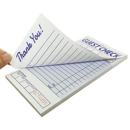 suituts 24 Pack Guest Check Book Board/Pads, Server Note Pads and Waitress Order Pads, Waitress Book for Restaurant, 1 Part Booked with 15 Lines, 50 Checks Per Book, with 6 Clips - Image 5