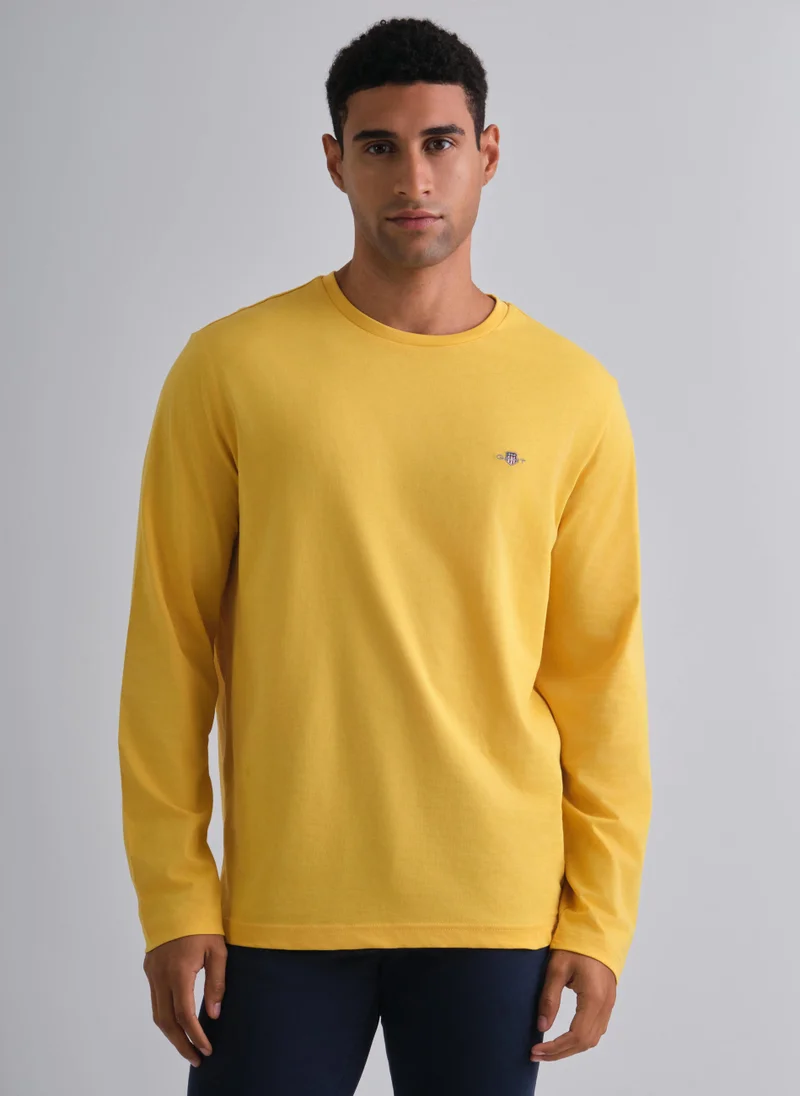 غانت Gant Regular Fit Shield Long Sleeve T-Shirt