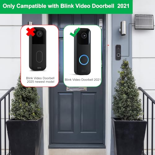 UYODM Solar Panel Charger Compatible with Blink Video Doorbell/Blink Outdoor 4(4th) / XT3 / XT2 / XT Cam,Power Your Doorbell or Outdoor Cam Continuously with 11.8 Ft Cable,AL Alloy Frame Durable - Image 2